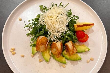 Руккола с креветками