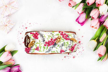 Кекс с маком и грецкими орехами