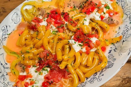 Маккерони с лососем