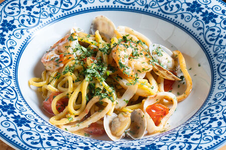 Спагетти с морепродуктами