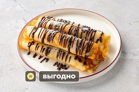 Большая порция блинчиков Легендарные с шоколадом