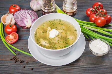 Чучвара-шурпа с пельменями