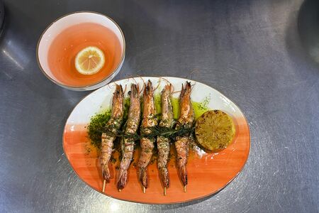 Лангустины на гриле