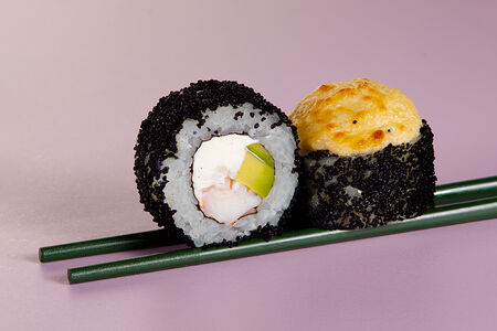 Запечённый с креветкой