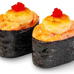 Запеченный гункан с лососем