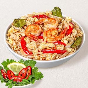 Wok Пад Тай с тигровой креветкой