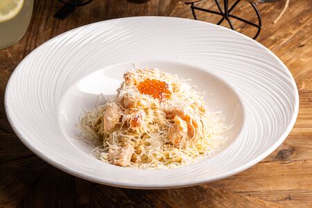 Паста Капеллини с креветками