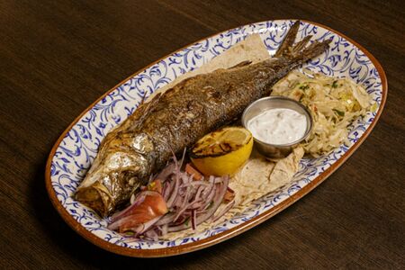 Сибас на углях