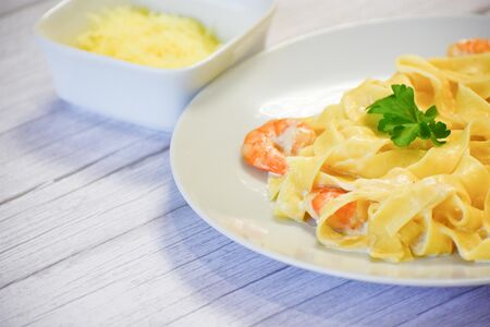 Паста с креветками