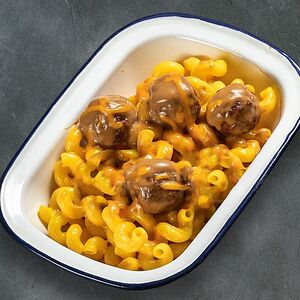 Мак-н-чиз с митболами