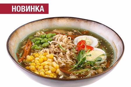 Суп Рамен с кудрявой лапшой