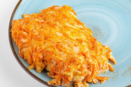 Кета с овощами