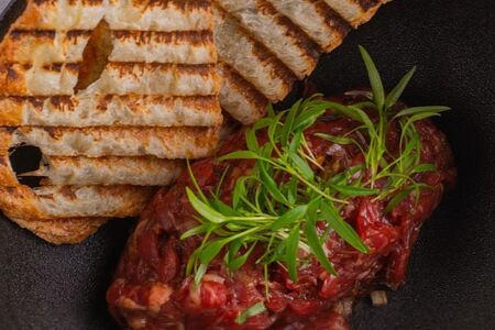 Пряный Тартар из говядины с кимчи