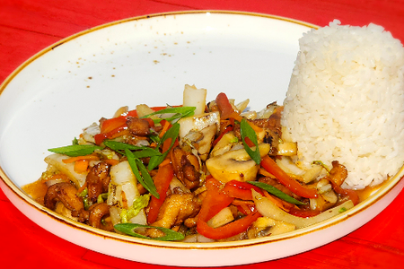 Вок Рис с цыпленком