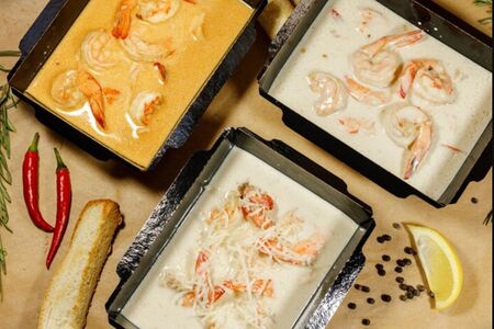 Комбо из креветок в трёх соусах