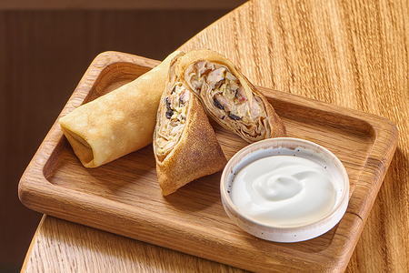 Блины с курицей и грибами