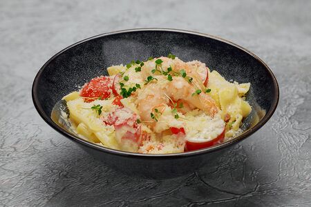 Паста Сливочная с креветками