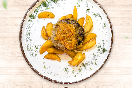 Бифстек рубленый Царская перина