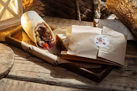 Шаурма с брискетом из конины