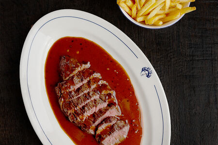 Антрекот, перечный соус