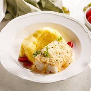 Судак по-польски с пюре