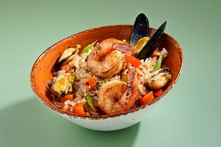 Рис с морепродуктами