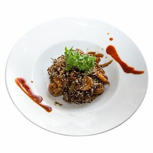 Вок с креветками