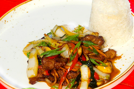 Вок Рис с говядиной