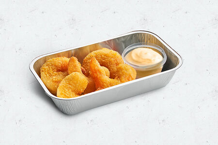 Креветки в хрустящей панировке с соусом 1000 островов