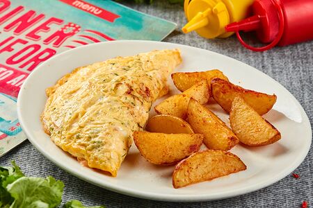 Омлет с копчёной грудкой