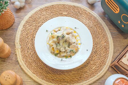 Феттуччине с курицей и грибами