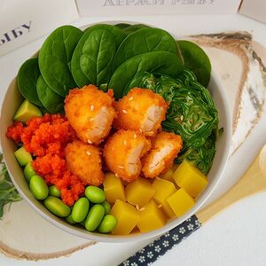 Поке классик с креветкой темпура