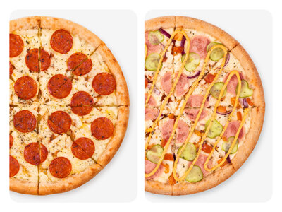 Комбо №1: Пиццы Чизбургер и Пепперони