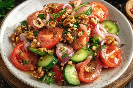 Салат по-грузински с грецким орехом