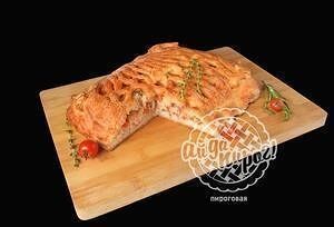 Пирог с семгой мини