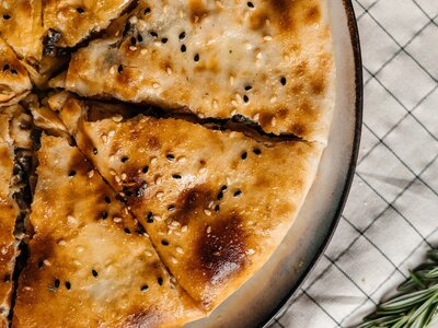 Пирог с грибами