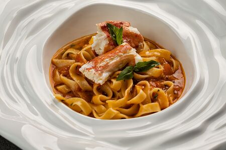 Тальятелле с крабом 