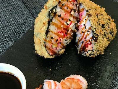 Суши-сэндвич с креветками