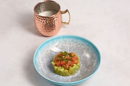 Окрошка с форелью