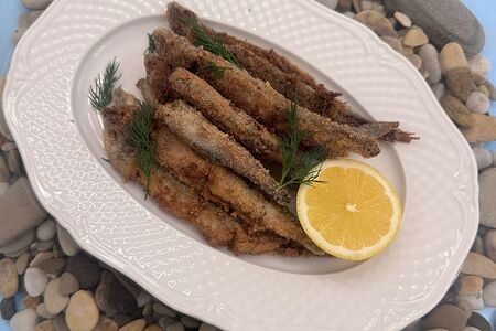 Хрустящая мойва с лимоном