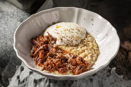 Ризотто с рваной говядиной