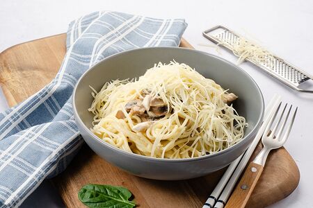 Паста Курица и грибы