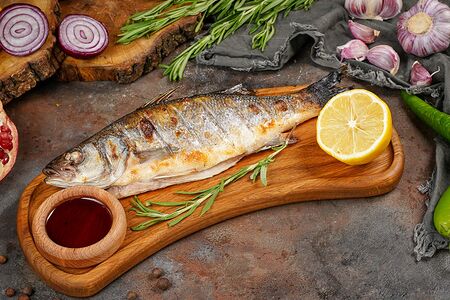 Сибас на углях