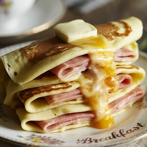 Блинчики с ветчиной и сыром