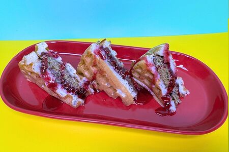 Вафли с дубайским шоколадом