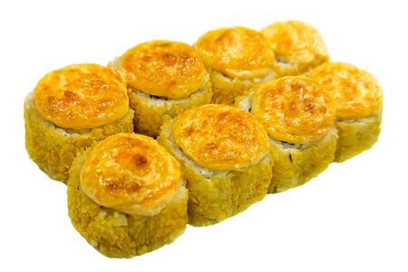 Запеченный с лососем и креветкой