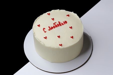 Бенто-торт Кофе-орех с надписью 