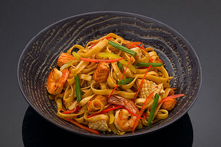 Лапша удон с морепродуктами