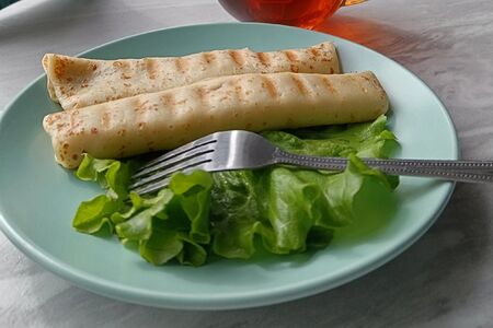 Блинчики с ветчиной и сыром  