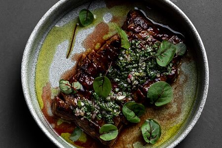 Говядина с соусом кинза